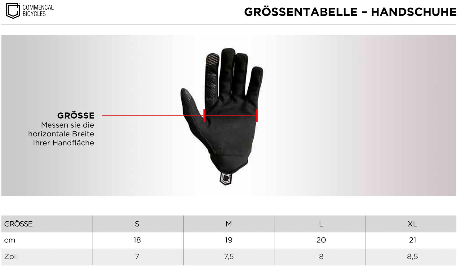 COMMENCAL ELASTIK HANDSCHUHE CORPORATE RED DIRT